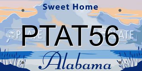 PTAT56 Alabama License Plate