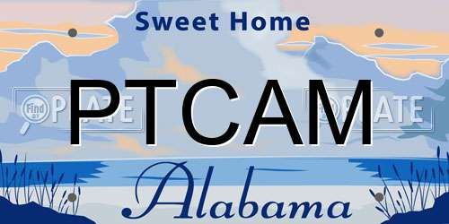 PTCAM Alabama License Plate