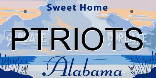 PTRIOTS Alabama License Plate