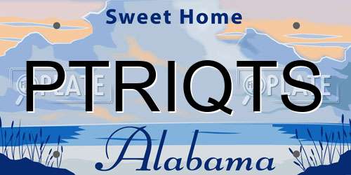 PTRIQTS Alabama License Plate