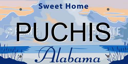 PUCHIS Alabama License Plate