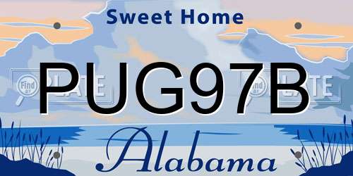 PUG97B Alabama License Plate