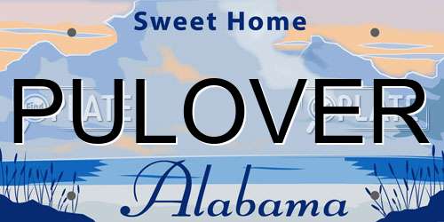 PULOVER Alabama License Plate