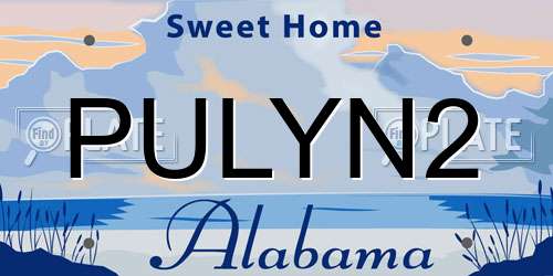 PULYN2 Alabama License Plate