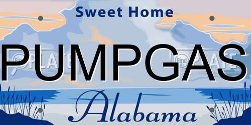PUMPGAS Alabama License Plate