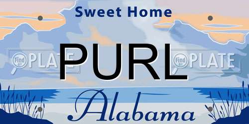 PURL Alabama License Plate