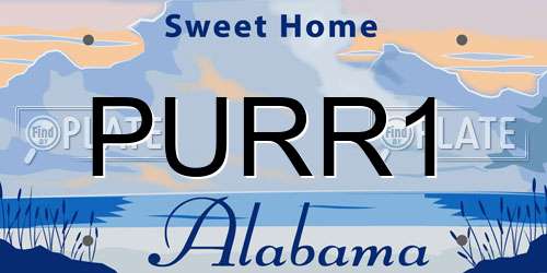 PURR1 Alabama License Plate