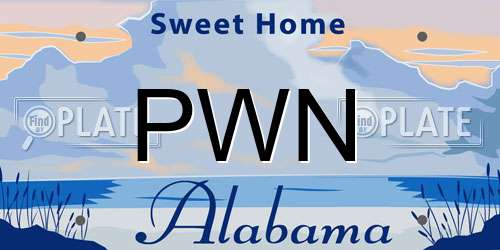 PWN Alabama License Plate