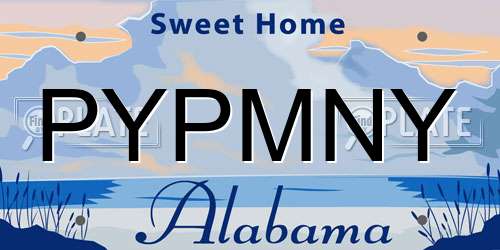 PYPMNY Alabama License Plate
