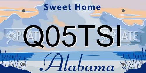 Q05TSI Alabama License Plate