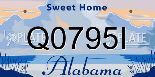 Q0795I Alabama License Plate