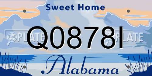 Q0878I Alabama License Plate