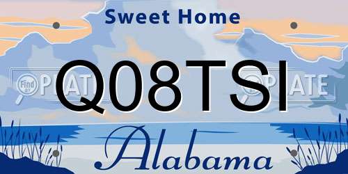 Q08TSI Alabama License Plate