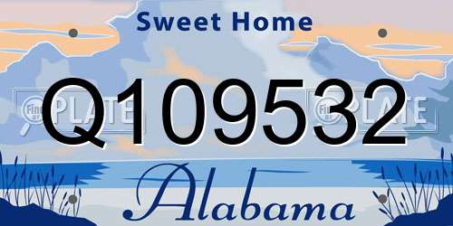 Q109532 Alabama License Plate