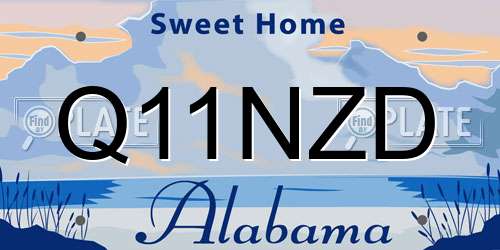 Q11NZD Alabama License Plate