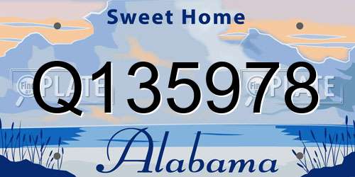 Q135978 Alabama License Plate