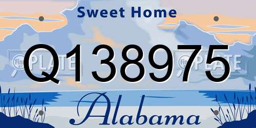 Q138975 Alabama License Plate