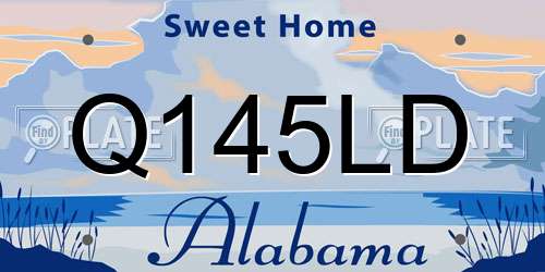 Q145LD Alabama License Plate