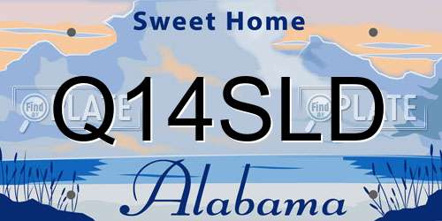 Q14SLD Alabama License Plate