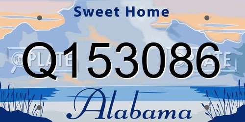 Q153086 Alabama License Plate