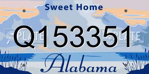 Q153351 Alabama License Plate