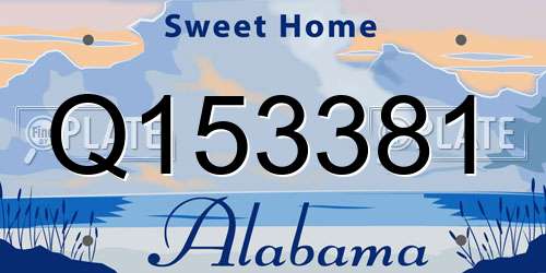 Q153381 Alabama License Plate