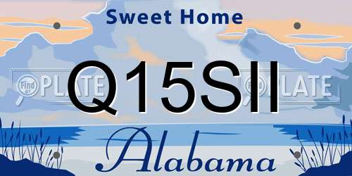 Q15SII Alabama License Plate