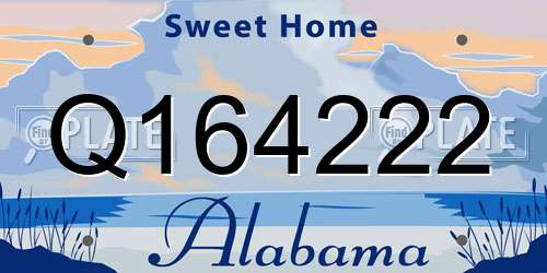 Q164222 Alabama License Plate