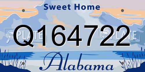 Q164722 Alabama License Plate