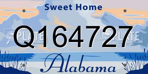 Q164727 Alabama License Plate