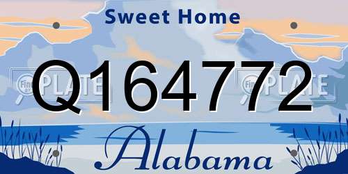 Q164772 Alabama License Plate