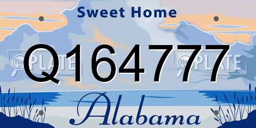 Q164777 Alabama License Plate