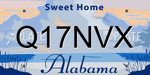 Q17NVX Alabama License Plate