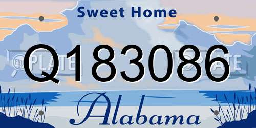 Q183086 Alabama License Plate