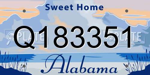 Q183351 Alabama License Plate