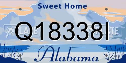Q18338I Alabama License Plate