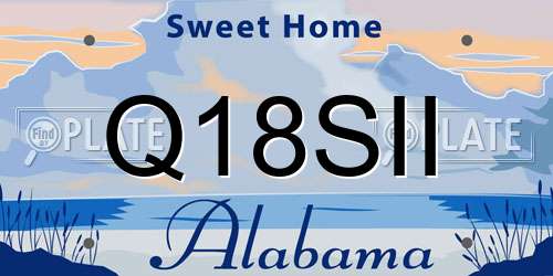Q18SII Alabama License Plate