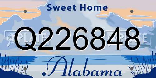 Q226848 Alabama License Plate