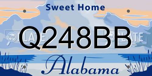 Q248BB Alabama License Plate