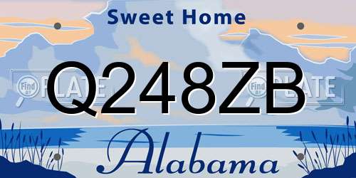 Q248ZB Alabama License Plate