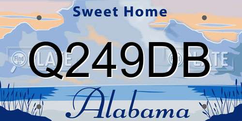Q249DB Alabama License Plate