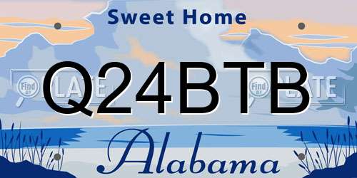 Q24BTB Alabama License Plate