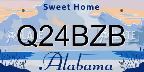 Q24BZB Alabama License Plate