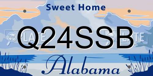 Q24SSB Alabama License Plate
