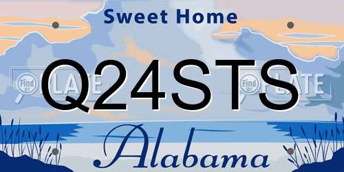 Q24STS Alabama License Plate