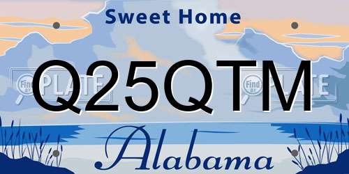 Q25QTM Alabama License Plate