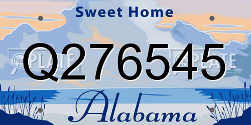 Q276545 Alabama License Plate