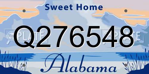 Q276548 Alabama License Plate