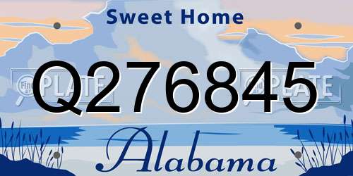 Q276845 Alabama License Plate