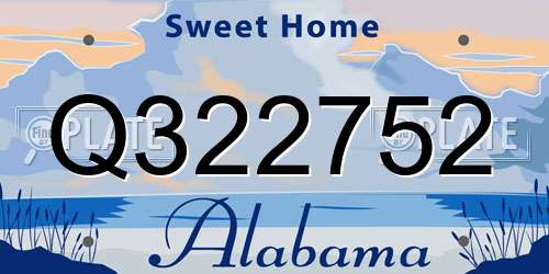 Q322752 Alabama License Plate